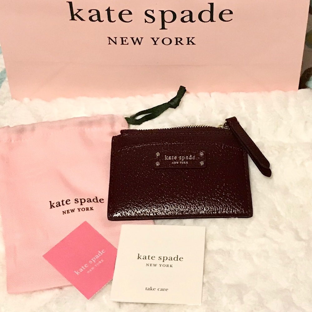 Kate Spade Small Zip Cardholder Cherrywood Jeanne